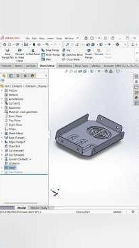 solidworks part sheet metal modeling || #solidworks #sheetmetal #cad #shortfeed #3ddesign