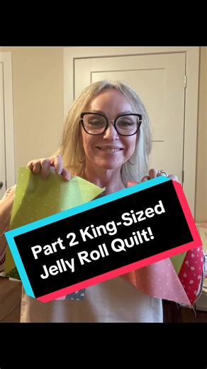 Part two of our king size jelly roll quilt! Follow along to see the finish! #31threadsquiltco #quiltingtututorials #beginnerquilting #jellyrollquilt #makesomethingbeautiful