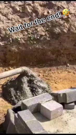 Concrete Work Mishap: Laughs at the Construction Site