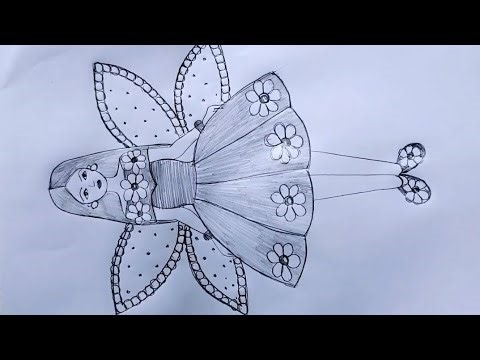 How to draw fairy drawing !! Fairy drawing !! Drawing easy step by step !!