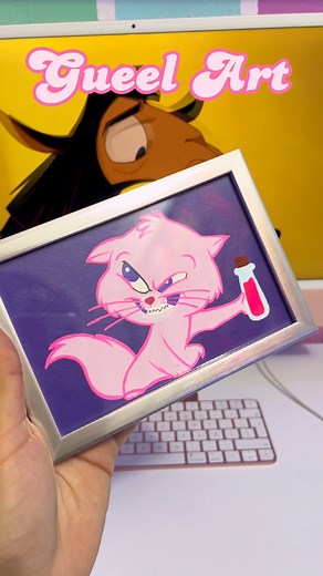 15K views · 941 reactions | Un lindo gatito  #yzma #cuadro #lienzo #art #arte #artista #gueelart #smile #disney #villanos #villain #fy #fyp | Gueelart | Facebook