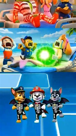 Marshall VS Chase Dance Challenge 💥 Paw Patrol | Tiles Hop 🎧 #shorts