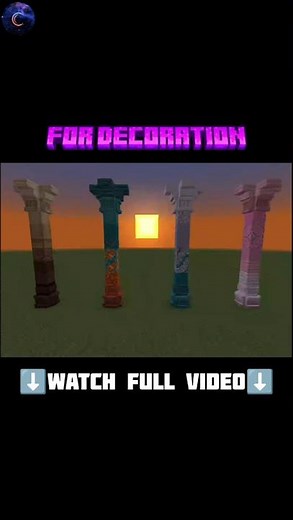 Minecraft 4 Pillar Design Build 🔥 Easy & Aesthetic #minecraft
