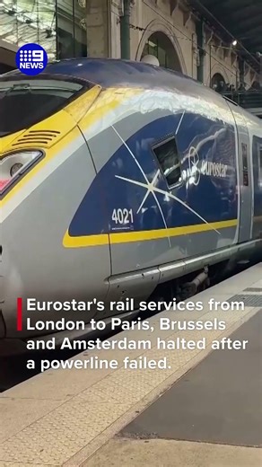 Thousands stranded after Eurostar train glitch | 9 News Australia