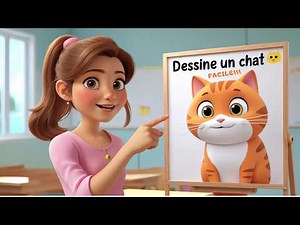 Learn to draw a cute cat | For preschool children