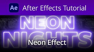 Neon Text Effect Using Saber: Free After Effects Video Tutorial