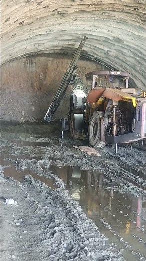Tunnel Rock Bolt Drilling Process | Jumbo Machine #Shorts #tunnel
