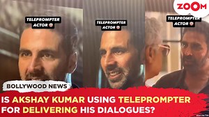 Is Akshay Kumar using teleprompter for delivering his dialogues? fans speculate