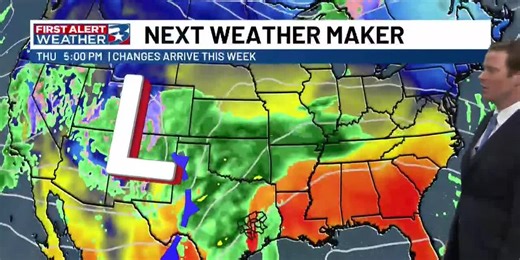 Active weather expected late this week