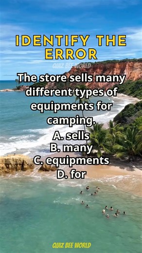 7.8K views · 291 reactions | Identify The Error 431 #English #englishgrammar #englishlesson #fblifestyle #quiz | Quizbee World | Facebook