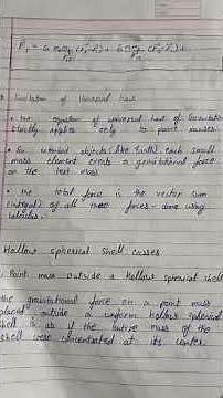 gravitation chapter class 11 notes