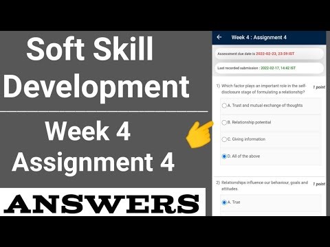 NPTEL Soft Skill Development WEEK 4 ASSIGNMENT ANSWERS | 2022
