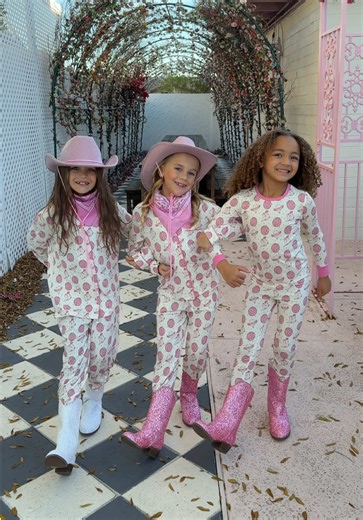 Disco meets country 🪩💕✨ Introducing our first print from our Silks X Hayden Collection... Hayden! Collection dropping this Friday at 9AM PST!!! 🎉 #silksdesign #tweenstyle #girlsjustwanttohavefun #besties