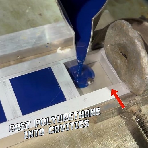 Urethane casting process: Metal Backed Polyurethane #engineering #manufacturing #polyurethane