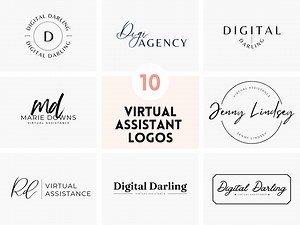 Canva Logos | Virtual Assistant Logos | Logos for Virtual Assistants | VA Logos | DIY Logos | Editable Logos | Custom Logos | Canva Template - Etsy Australia