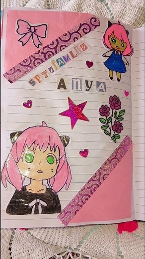Anya Forger (Spy x Family) DIY Scrapbook Journal #scrapbooking #journal #diy #anyaforger #shorts