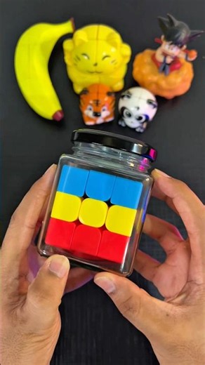 I trapped a SANDWICH Rubik’s Cube in a Jar! 🥪😲 #shorts