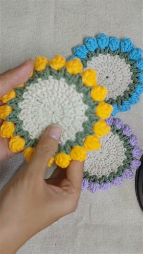 Crochet Coasters for Beginners 🌸 Cute Crochet Ideas for Beginners #beginnercrochet #coasterset