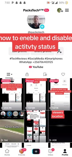 how to enable and disable activity status #tiktok #technology #tech