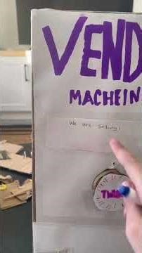 How to make a cardboard vending machine 💵 #creative #cardboardcraft
