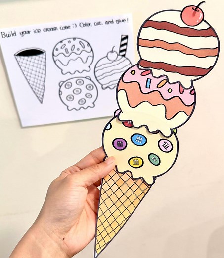 Ice Cream Cone Coloring Page: Summer Activity Craft (printable Digital Download) - Etsy