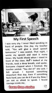 My First Speech! 🎤 Learning English & Hindi through Stories #readingeanglish #englishstory