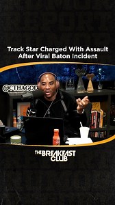 587K views · 10K reactions | The track star who struck a fellow runner with a baton has officially been charged with assault! ‍♂️ The Breakfast Club weighs in—tap in!  #iHeartRadio | Breakfast Club | Facebook