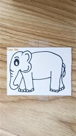 How to draw a Elephant for beginner |number 3 and letter H drawing technique