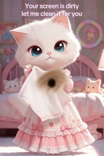 Your screen is dirty… let me clean it for you. #cat #kawaii #cutecat