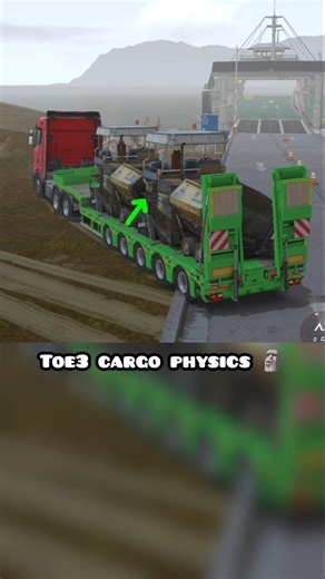 others games cargo physics 🙂 vs toe3🗿 #toe3 #truckersofeurope3 #trucksimulator #gaming #respect