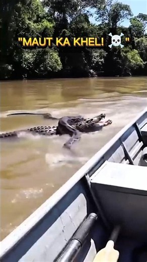 Anaconda ne kiya Alligator par Attack! 😱 Alligator VS Anaconda Battle #shorts