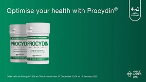 Save R65 when you buy 2 Procydin 60s capsules at Clicks! Protect your body from the inside out with this amazing deal. 🗓️ Offer valid from 27 December 2024 to 15 January 2025. Shop this bulk deal now 👉 https://bit.ly/41WCGKl or at a Clicks store near you. #Clicks #Procydin #HealthFirst | Clicks