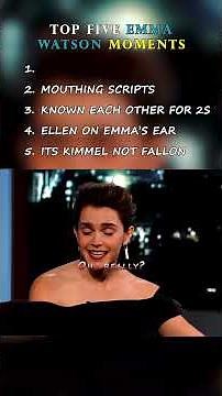 Emma Watson's Funniest Moments on Talk Shows 😂 #top5