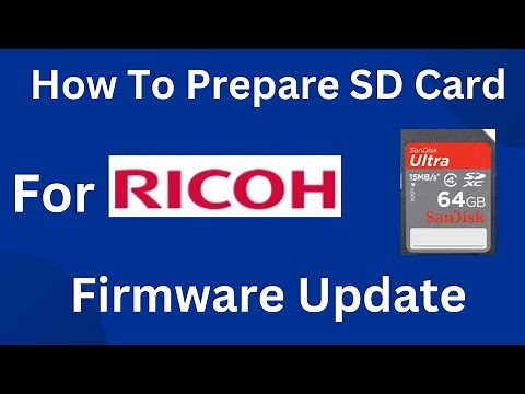 RICOH How to prepare SD card for Firmware update