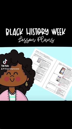 Black History Lesson Plans. One full week. #theprekprocess #lessonplans #blackhistorymonth #tpt #prekteacher