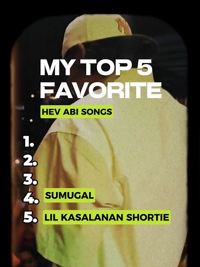 My Top 5 Favorite HEV ABI Songs #opm #pinoyrapper #hiphop #hevabi
