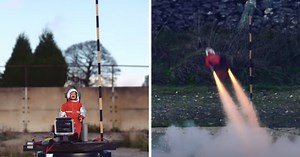 YouTuber Launches Out of a Rocket-Powered Ejection Seat