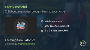 Pretty colorful achievement in Farming Simulator 22
