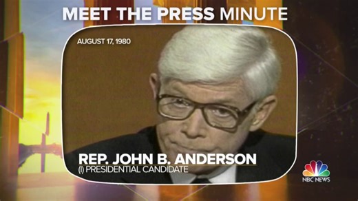 Meet the Press Minute: John Anderson launches third-party bid in 1980