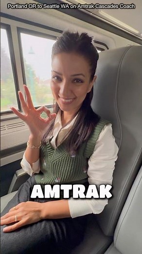 Amtrak Cascades Coach Class 🚆 Portland to Seattle Seat Review #travel #train @a@amtrak