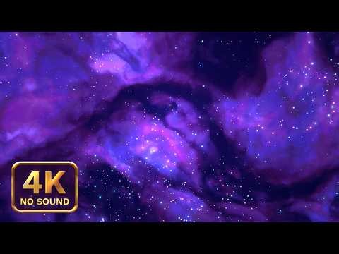 4K Celestial Void ✨: Ethereal Purple Space Dust & Stars | TV Screensaver (No Sound)