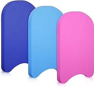 3 Pcs EVA Foam Swimming Kickboard Water Pool Training Swimming Aid Swim Board with Non Slip Edges for Adults Kids Beginner Swimmers Float Exercise Equipment, 3 Colors