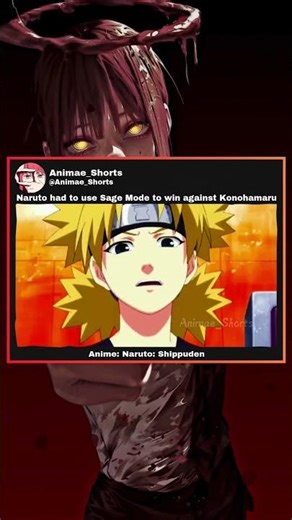 Naruto had to use Sage Mode to win against Konohamaru #anime