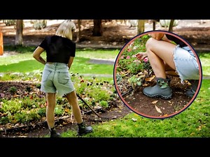 Garden Girl Doing Some Light Summer Gardening Chores