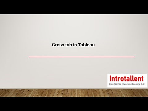 Cross Tab in Tableau