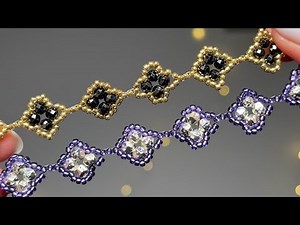 Easy Beaded Clover Bracelet Tutorial | Elegant Purple & Gold Jewelry