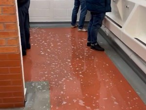 WATCH: "This is so low"; "Disgusting"- Fans react as Manchester United stadium's toilets get flooded with urine