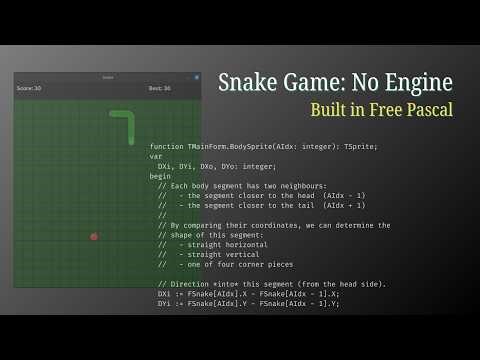 I Built Another Snake in Free Pascal (From Scratch — No Engine)