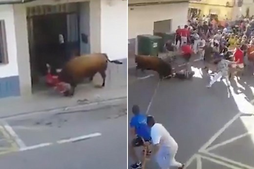 Father, 59, gored to death after falling in front of bull in Spain