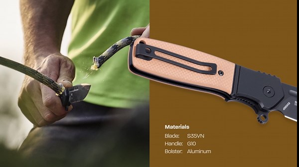 CRKT Homefront Compact Everyday Carry EDC Pocket Folding Knife with Liner Lock: S35VN Plain Edge Blade, G10 w/Aluminum Bolster Handle, Pocket Clip, K245BKP